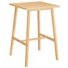 Table de bar en bois naturel, Table à manger de cuisine carrée en bambou, Petite table de pub haut haut pour petit espace, avec repose-pieds, Facile à assembler, pour la fête du salon, Coin café, Salle à manger