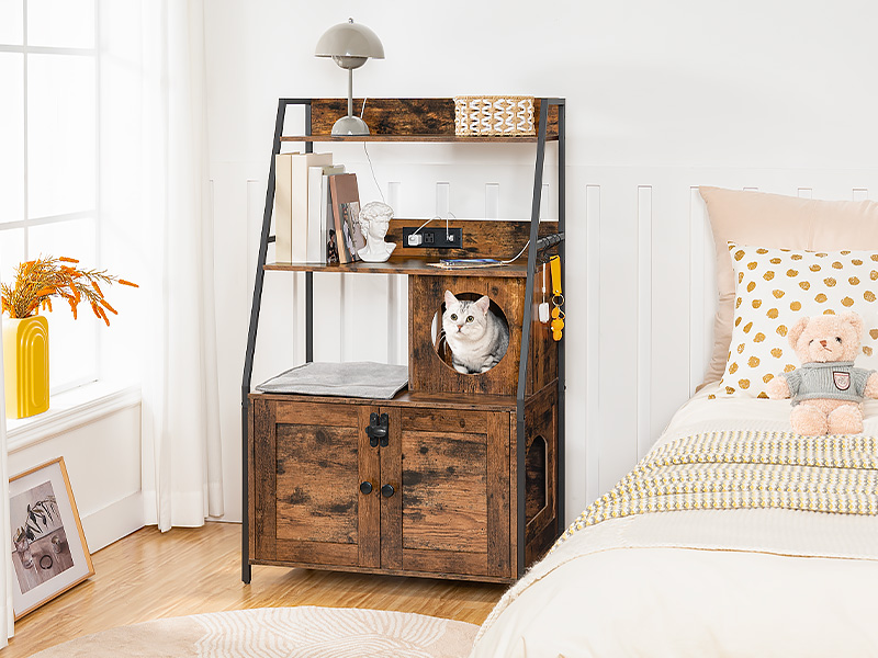 Hidden Cat Litter Box Enclosure