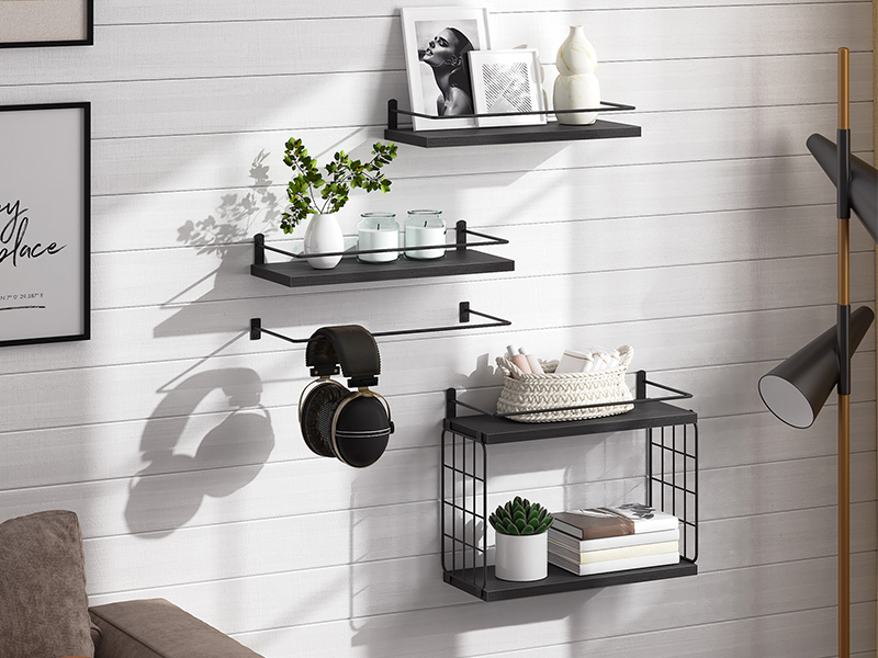 wall mounted floating shelves