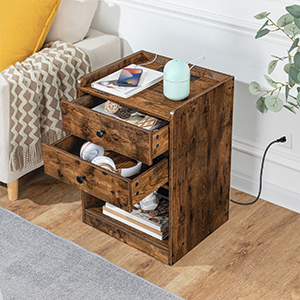 Nightstand with Charging Station