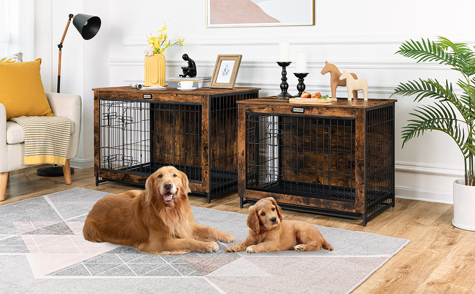 Table de bout en cage pour chien