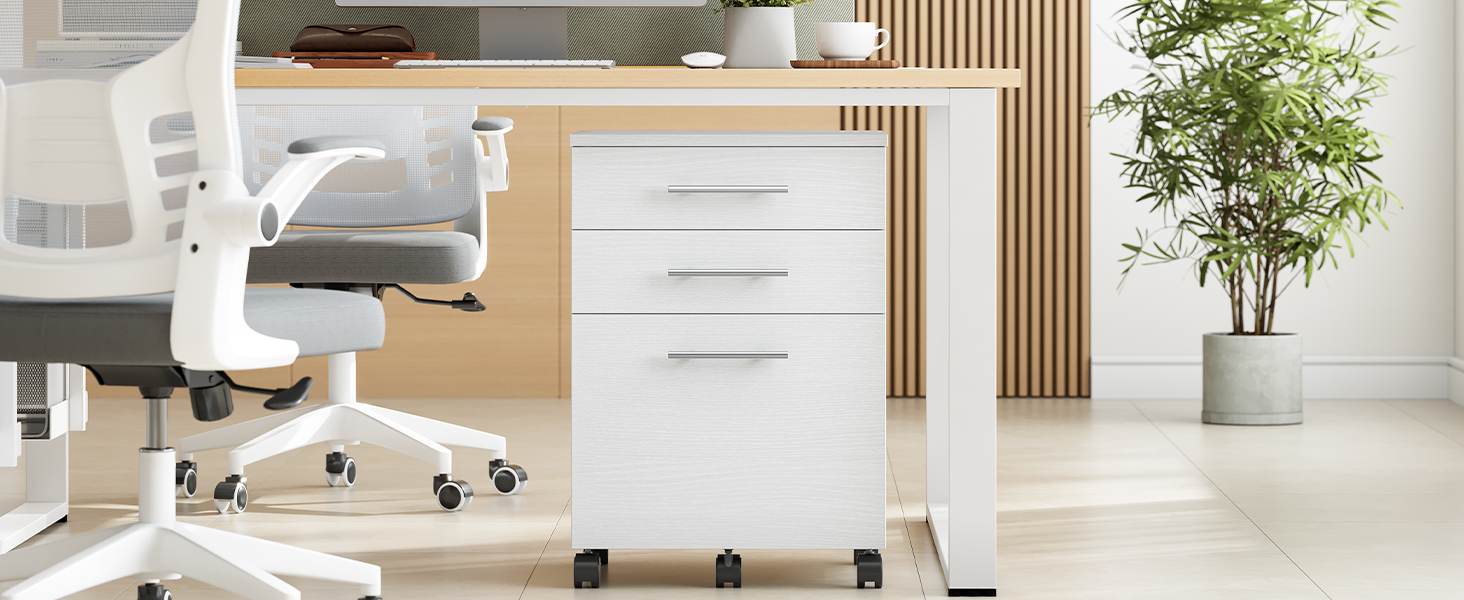 WW02WJ01G1 White File Cabinet Drawer Chest