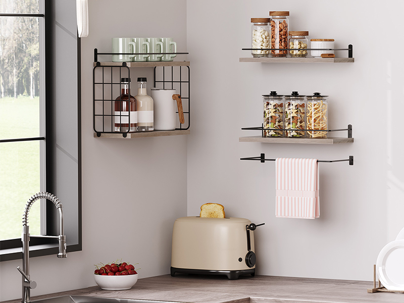 wall mounted floating shelves