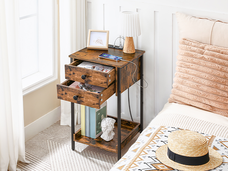 end table with charging station