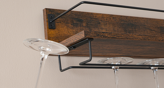 wine floating shelves