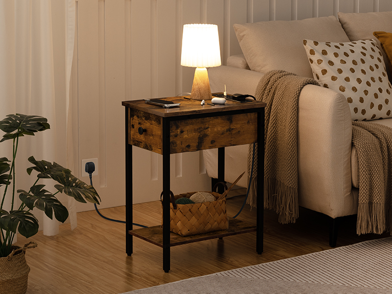 slim bedside table