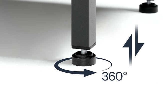 adjustable feet for uneven surfaces