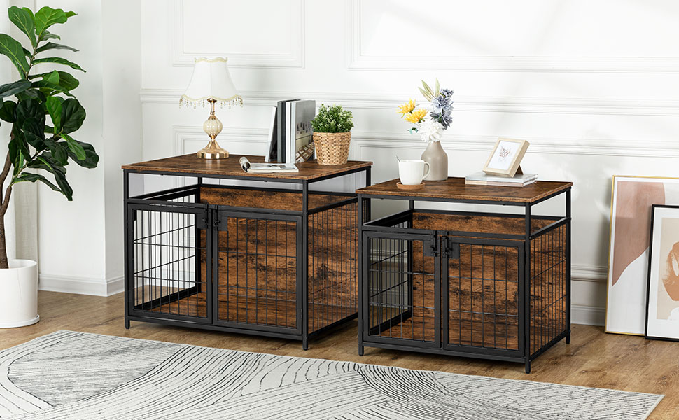 Table de bout en cage pour chien