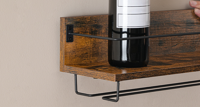 wine floating shelves