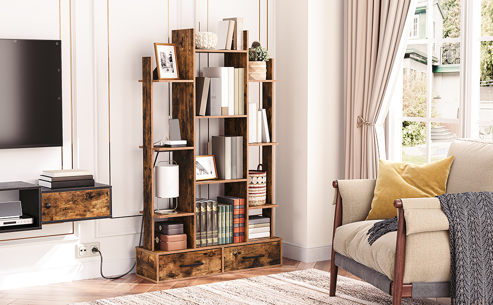 bookshelf with cabinet