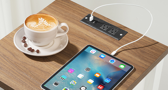 end table with charging station
