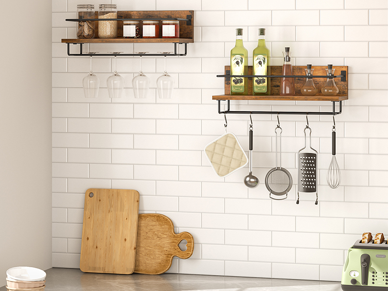 Wall Mounted Wine Shelves 