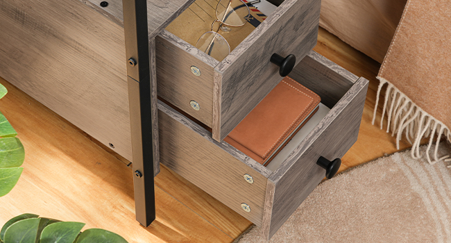 Bedside Table with Charging Station