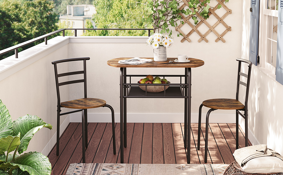 dining table set with 2 taburetes