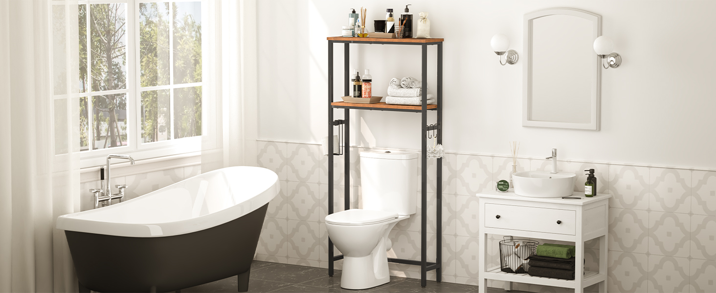 wc -säilytyskaapin yli