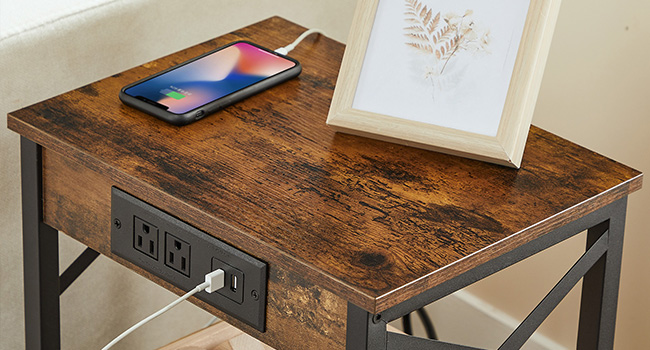 Nightstand with Charging Station