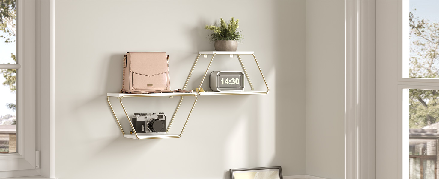 Trapezoidal Floating Shelves