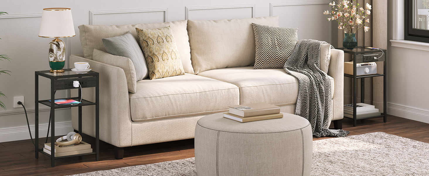 end table with charging station