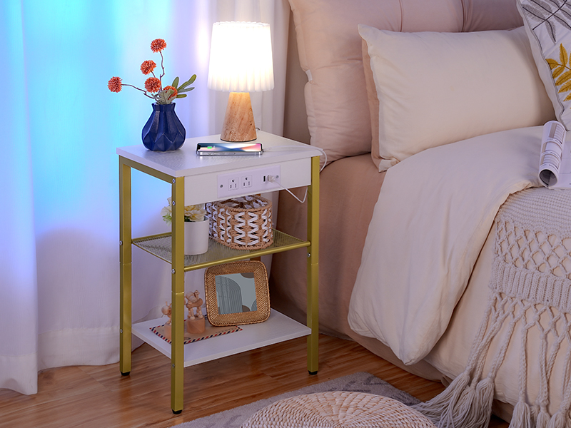 nightstand with charging station