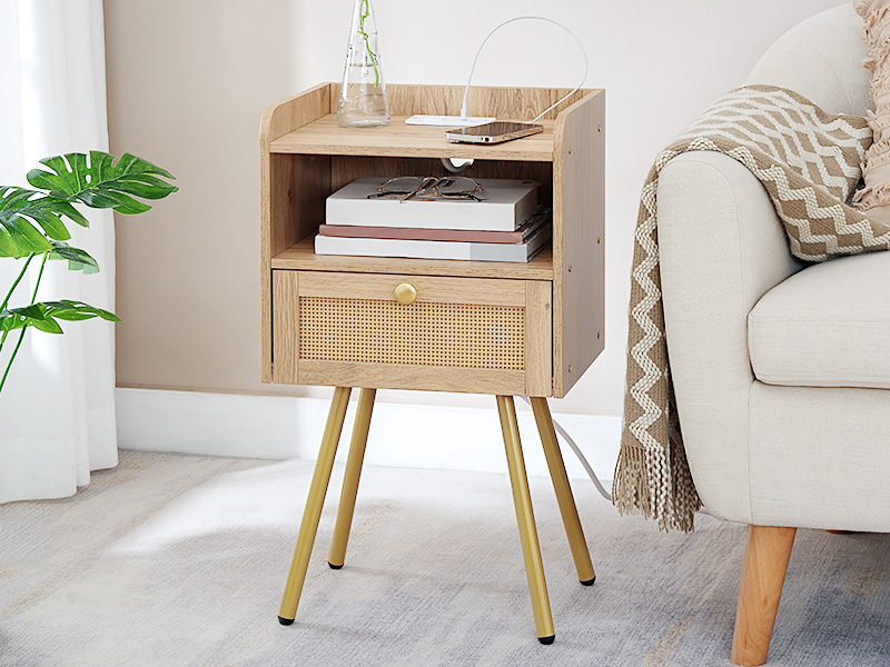 end table with charging station