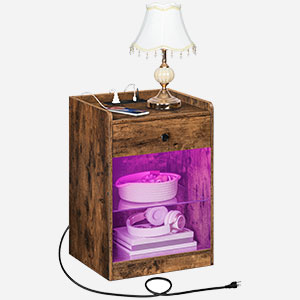  Nightstand with Charging Station 